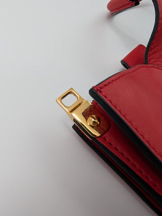Marni Red Leather Handbag With Shoulder Strap