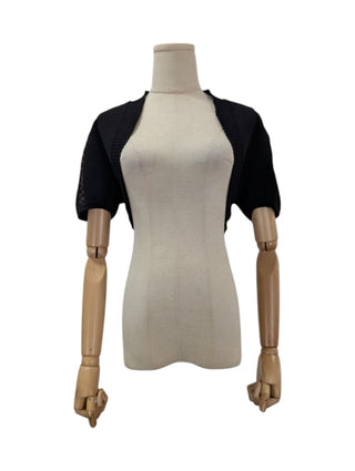 Alaia Black And Bronze Cropped Open Top