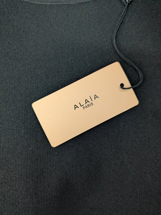 Alaia Black And Bronze Cropped Open Top