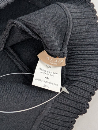 Alaia Black And Bronze Cropped Open Top