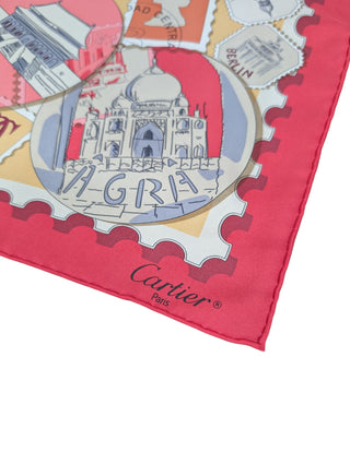 Stamps And Postal Chops Silk Square Scarf