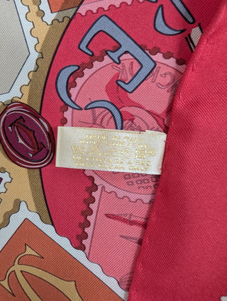 Stamps And Postal Chops Silk Square Scarf