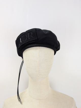 Black Beret With Drawstring