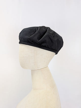 Black Beret With Drawstring