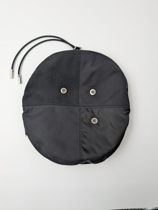 Black Beret With Drawstring