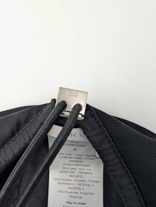 Black Beret With Drawstring