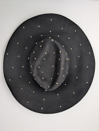Black Beaver Felt Studded Cowboy Hat