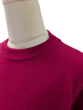 Wine Red Logo Wool And Cashmere Pullover
