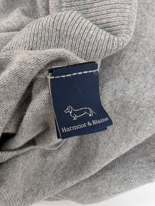 Harmont & Blaine Light Grey V-Neck Wool Pullover