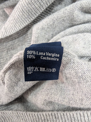 Harmont & Blaine Light Grey V-Neck Wool Pullover