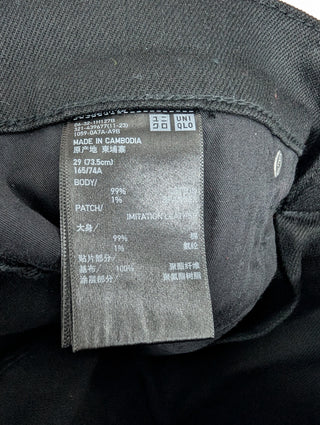 J+ Uniqlo Black Slim Fit Cotton Pants
