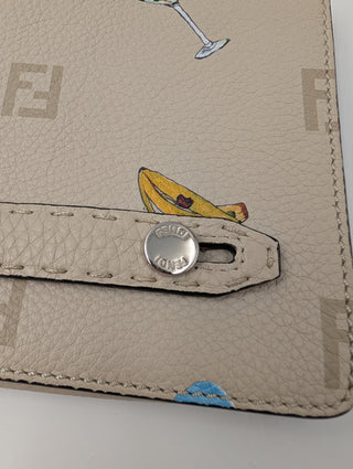 Fendi Beige Clutch With Pattern