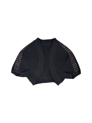 Alaia Black And Bronze Cropped Open Top