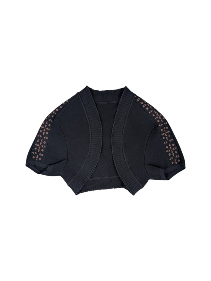 Alaia Black And Bronze Cropped Open Top