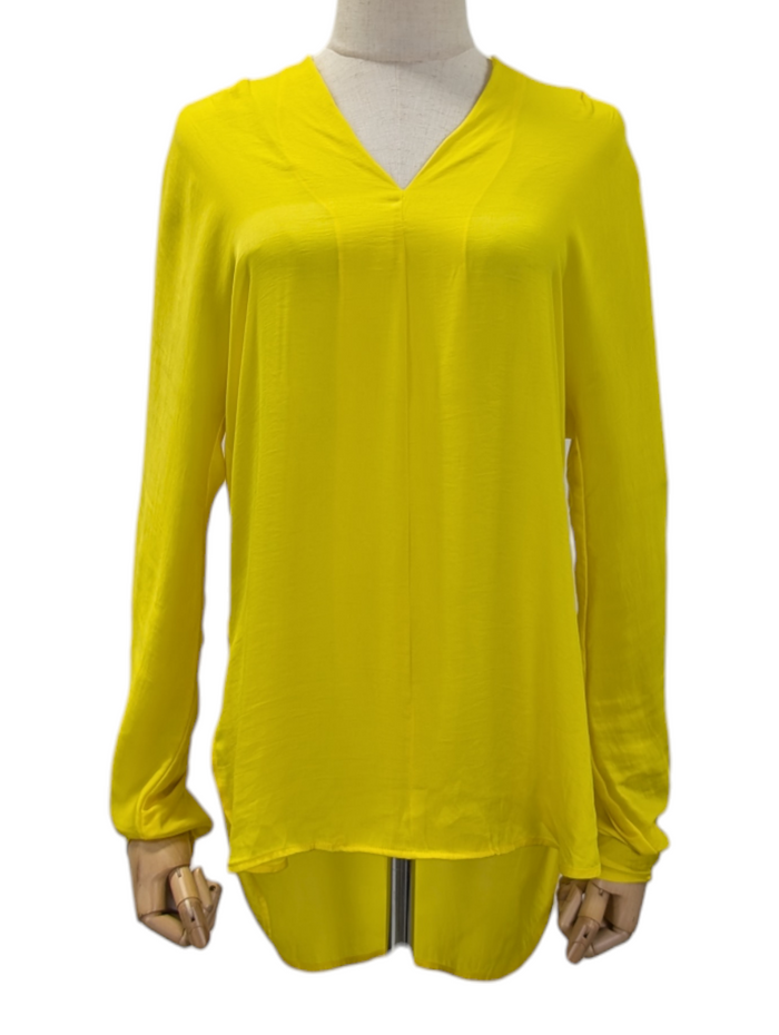 Yellow Long Sleeved V-Neck Top