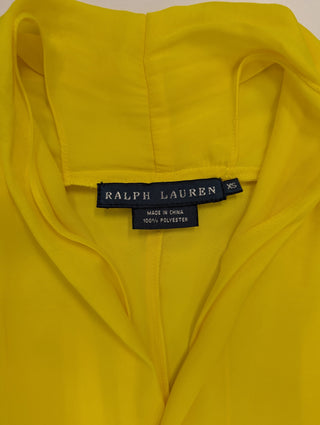 Yellow Long Sleeved V-Neck Top