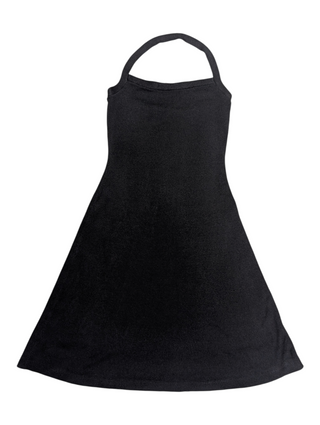 Black Silk Halter Neck Knit Dress