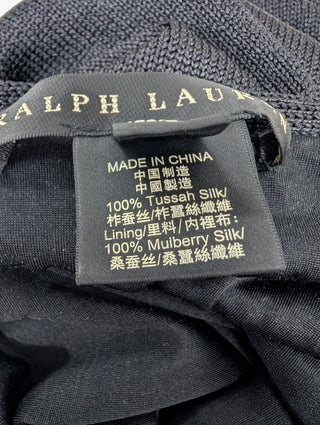 Black Silk Halter Neck Knit Dress