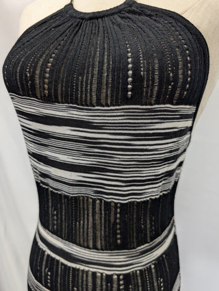 Black And White Halter Neck Top