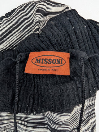 Black And White Halter Neck Top