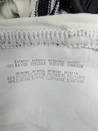 Black And White Pattern One-Piece Sunbath Jumpsuit