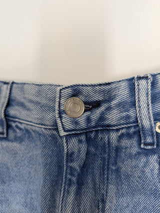 Light Blue Denim Midi Skirt