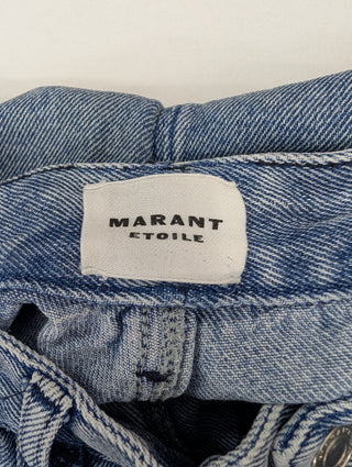 Light Blue Denim Midi Skirt