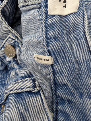 Light Blue Denim Midi Skirt