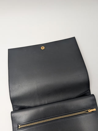 Celine Red Leather Snake Print Envelope Pouch