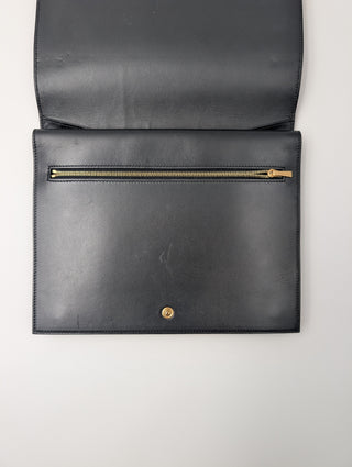 Celine Red Leather Snake Print Envelope Pouch