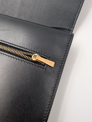 Celine Red Leather Snake Print Envelope Pouch