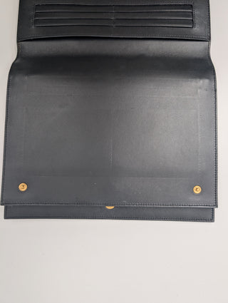 Celine Red Leather Snake Print Envelope Pouch