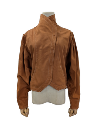 Brown Denim Pauline Striped Jacket