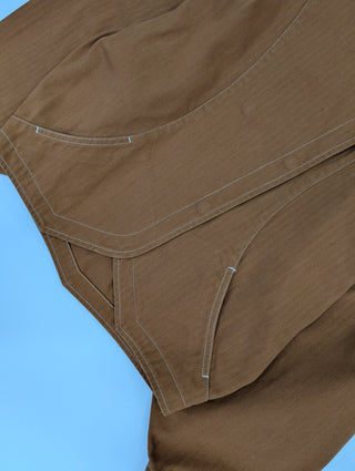 Brown Denim Pauline Striped Jacket