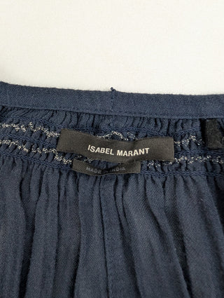 Navy Blue 'Cibarya' Cotton Blouse