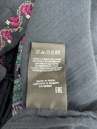 Navy Blue 'Cibarya' Cotton Blouse