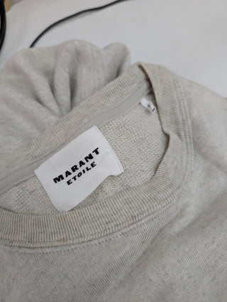 Beige Long Sleeved Cotton Sweat Dress