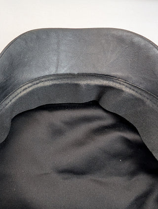Wool Felt Marine Cap With Leather Bill
