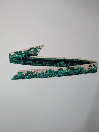 Green Patterned Scarf