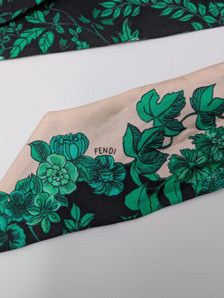 Green Patterned Scarf