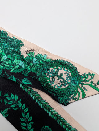 Green Patterned Scarf