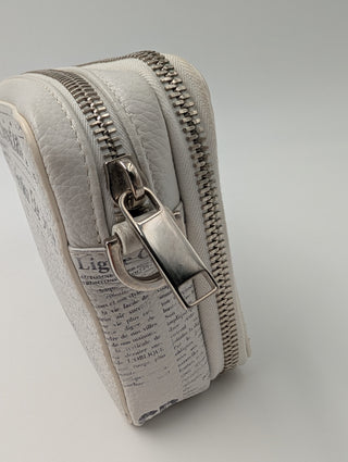 Christian Dior 2019 Daniel Arsham Newspaper Print Crossbody Bag