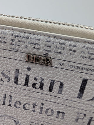 Christian Dior 2019 Daniel Arsham Newspaper Print Crossbody Bag