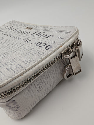 Christian Dior 2019 Daniel Arsham Newspaper Print Crossbody Bag