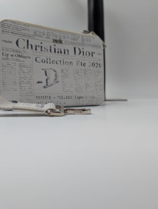 Christian Dior 2019 Daniel Arsham Newspaper Print Crossbody Bag