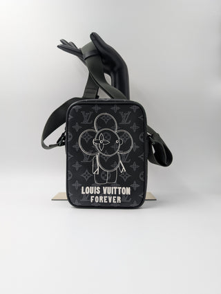 PM Danube Monogram Vivienne Eclipse Black Crossbody Bag