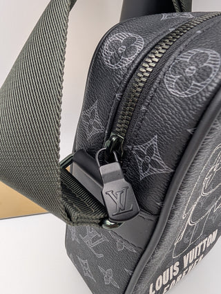 PM Danube Monogram Vivienne Eclipse Black Crossbody Bag