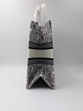 Christian Dior Medium Book Tote With Multicolor "Around The World" Motif