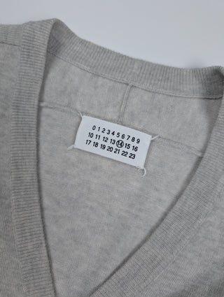 Maison Margiela Grey Cardigan With Elbow Paddings