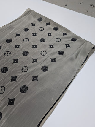 Louis Vuitton Black And Dark Beige Chiffon Layered Scarf